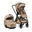 EasyWalker Zoey kombivogn incl liggedel og klapvognssæde, Almond Taupe