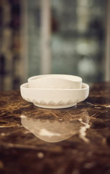 Najell Silikone Baby tallerken og skål-sæt, Porcelæn Hvid
