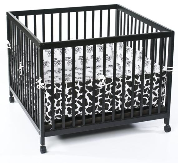 Babytrold Kravlegård sort 100x100 cm