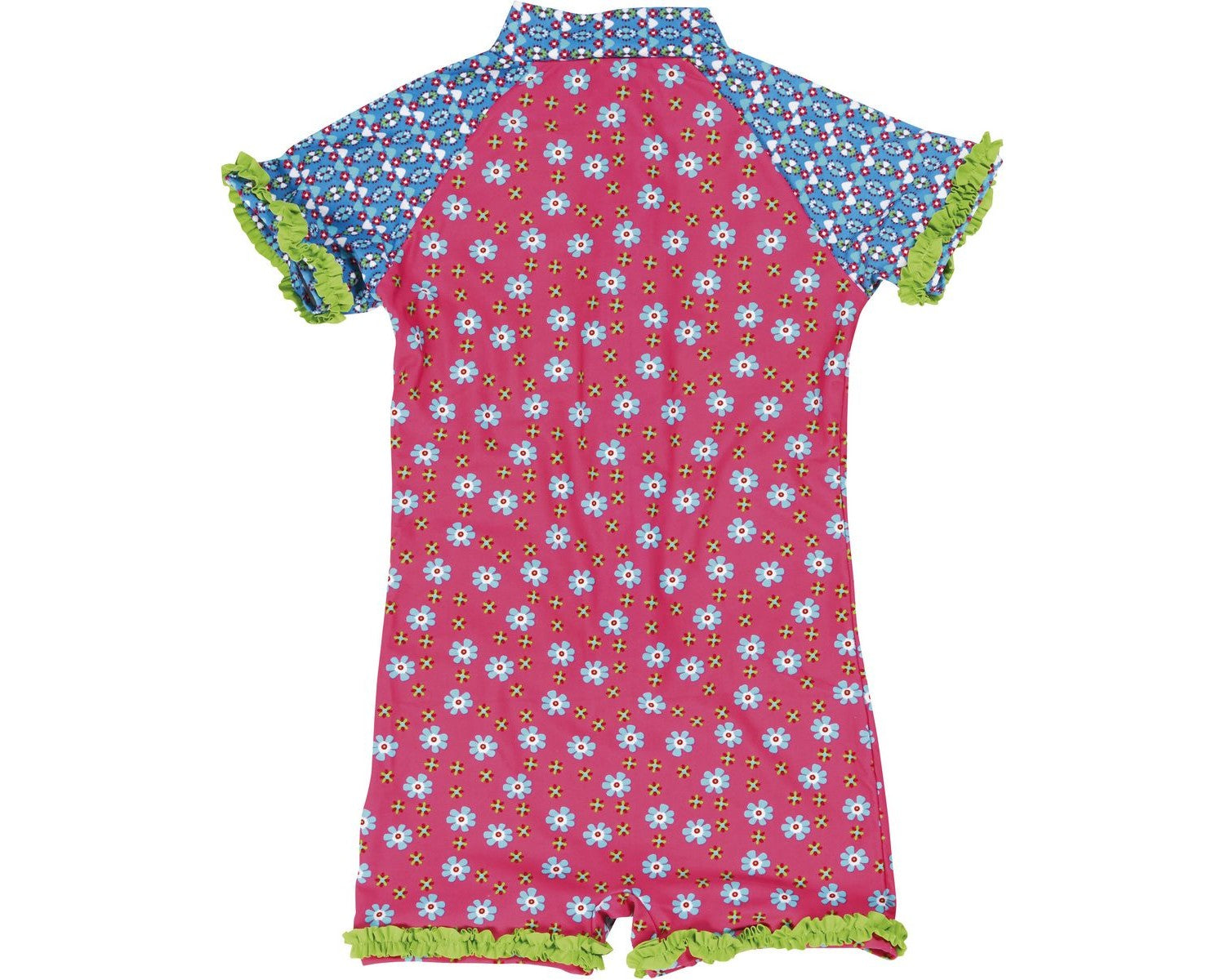 Playshoes UV Badedragt Rød Blomster, 86-92