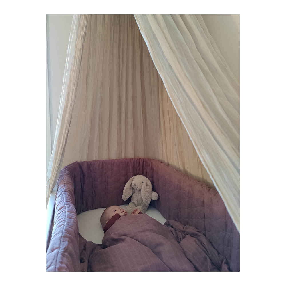 Markland Pure Musselin Sengerand LUX, Dusty Rose