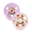 BIBS 2 pack natural rubber, Ladybug, Violet Sky / Petal