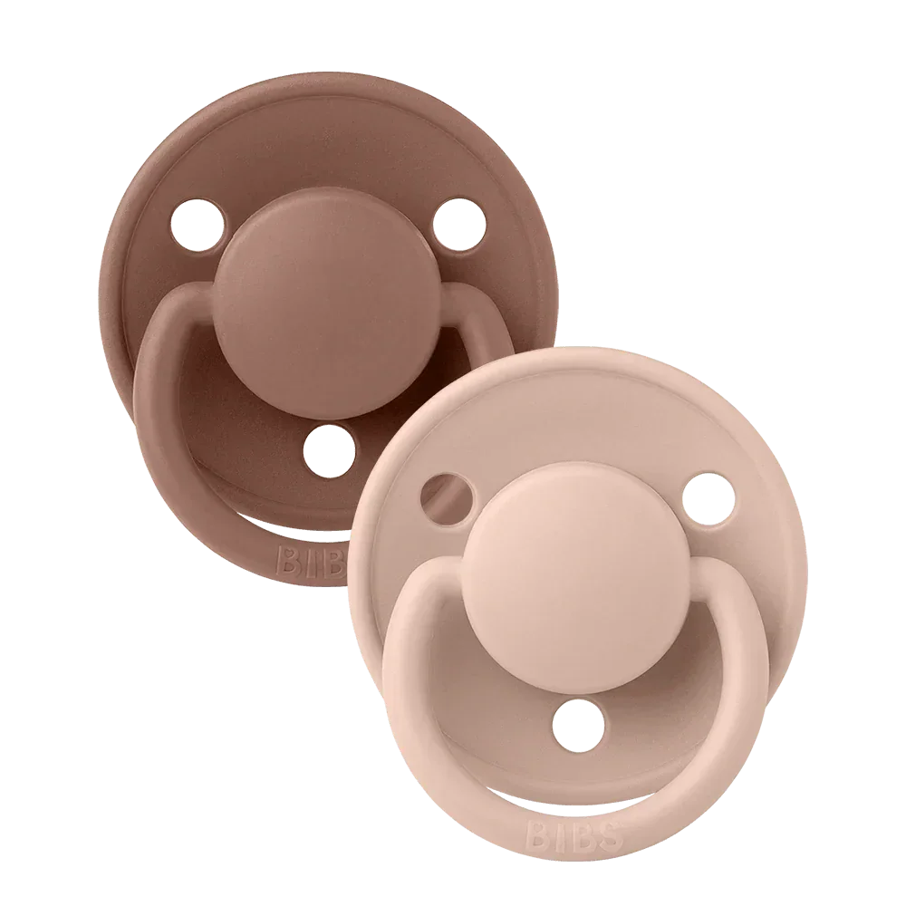 BIBS 2 pack natural rubber, De Lux, Woodchuck / Blush