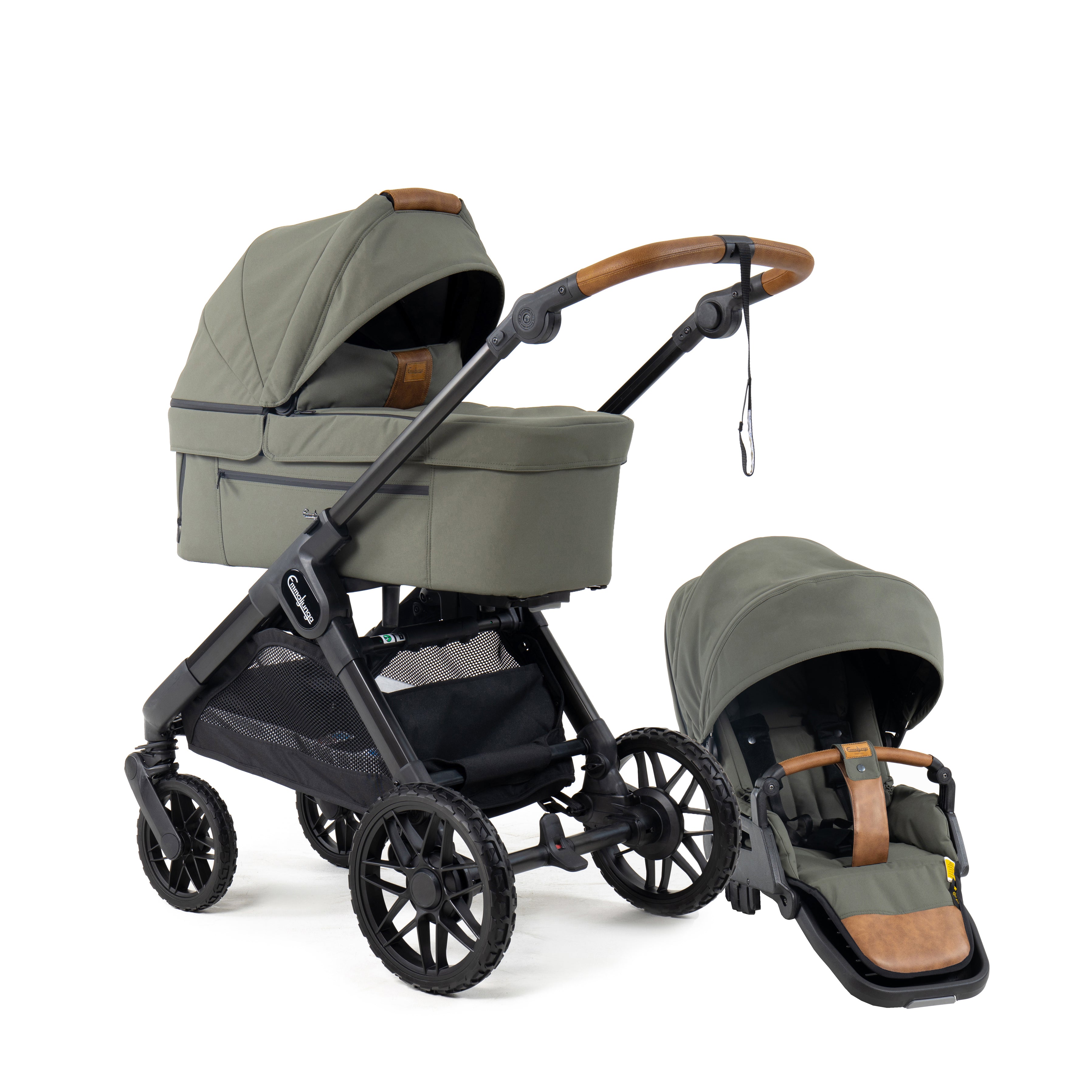 Emmaljunga SENTO Max Flat+, Outdoor Green 2027 model - Levering September 2026