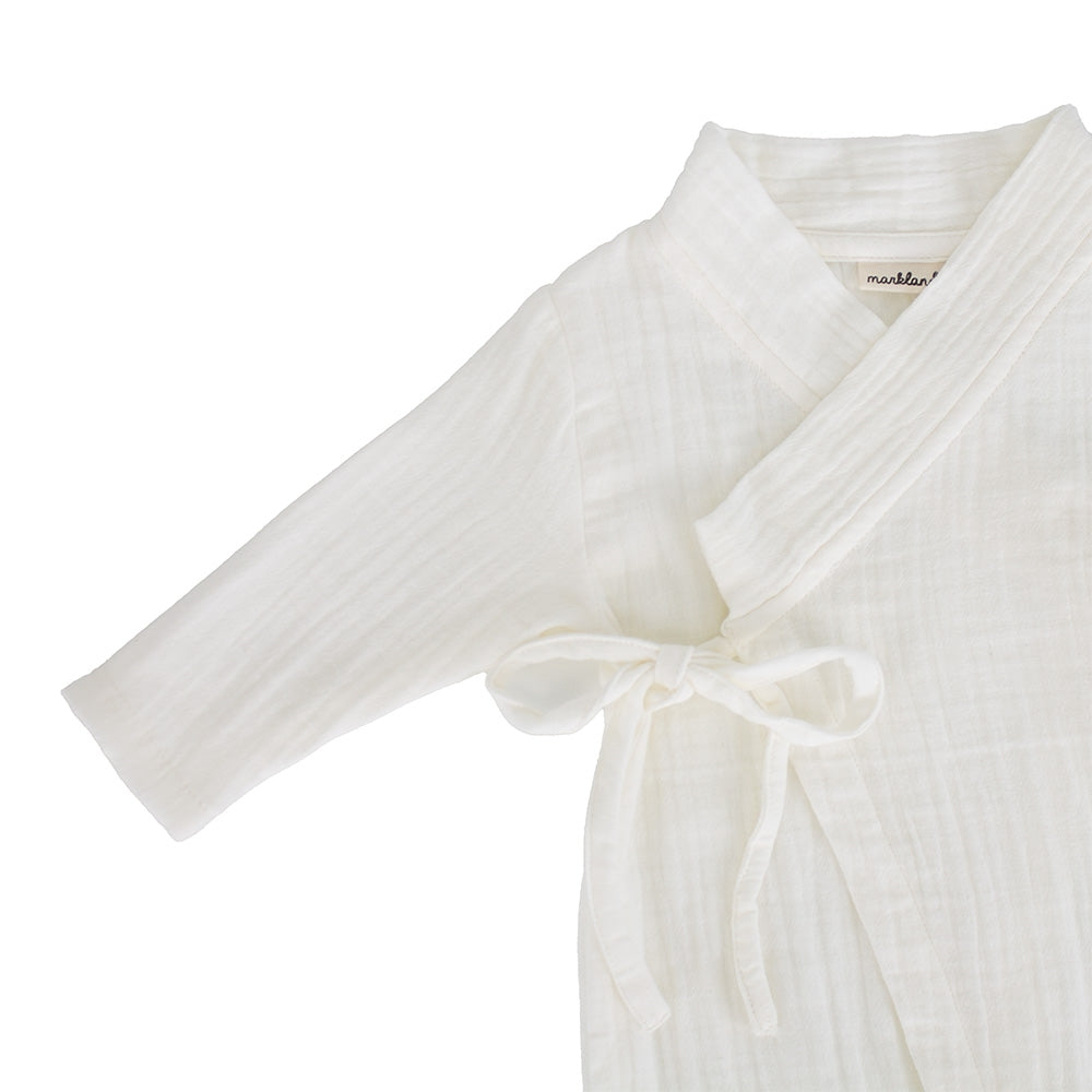 Markland Tiny Cross Over Romper, Light Beige