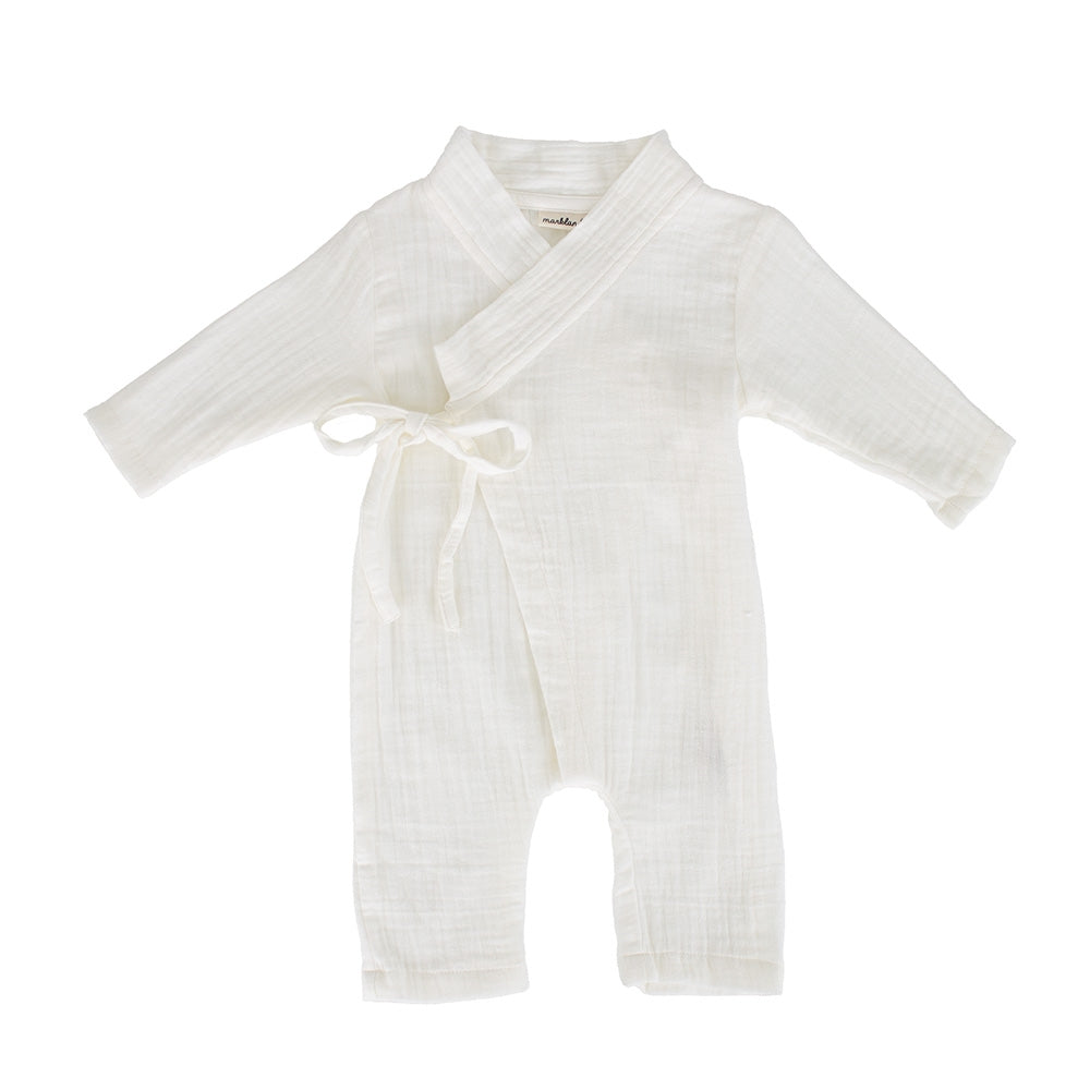 Markland Tiny Cross Over Romper, Light Beige
