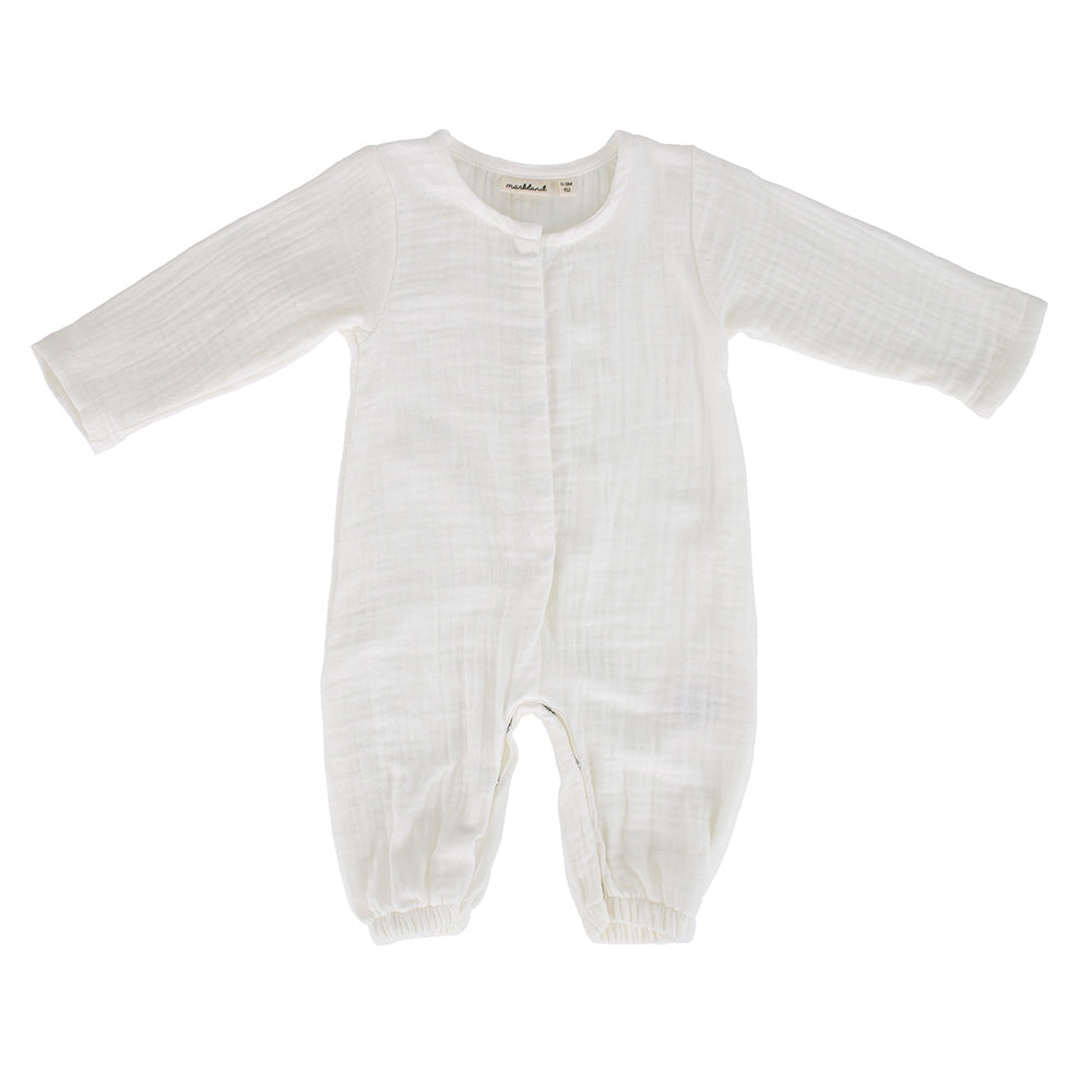Markland Nappy Regular Romper, Light Beige