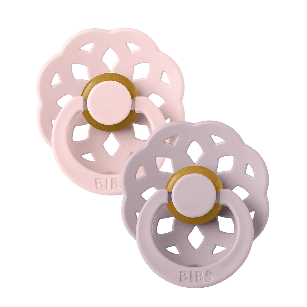 BIBS 2 pack natural rubber, Boheme, Blossom/Dusky Lilac
