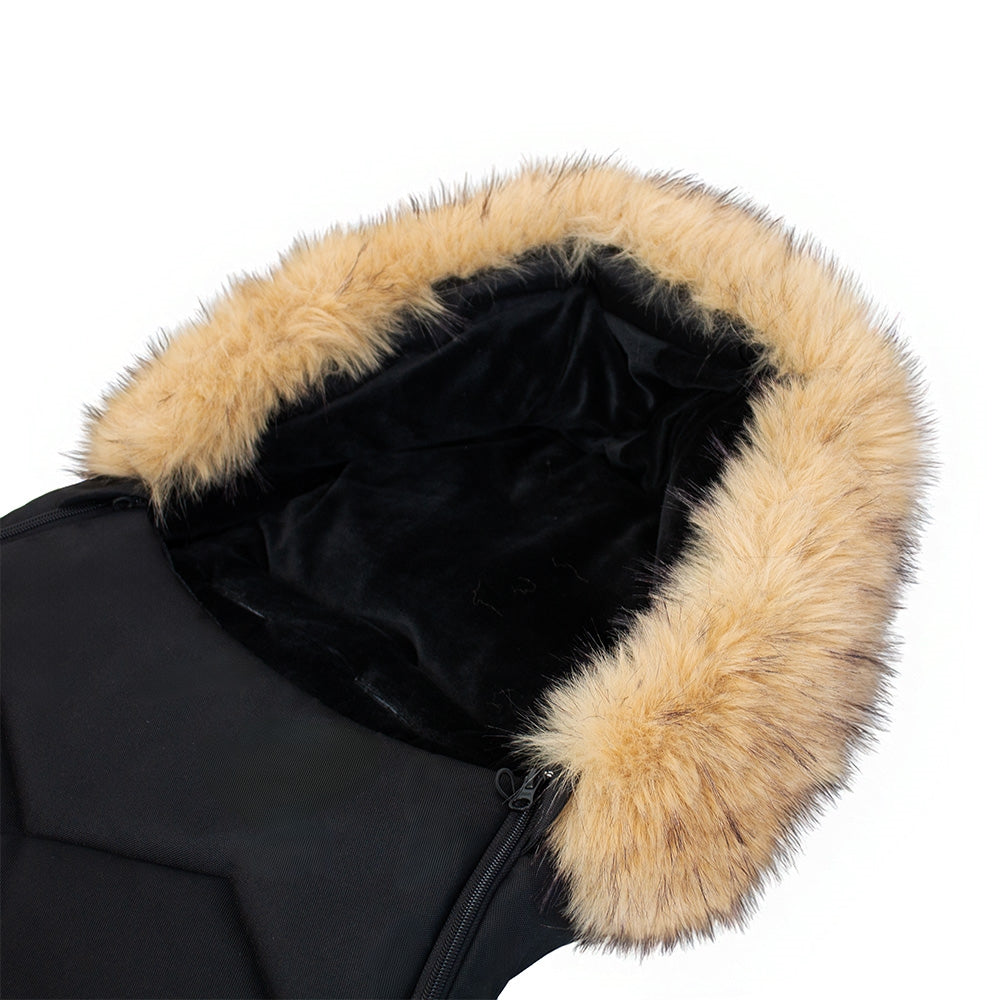 BabyTrold kørepose med pels, Sort