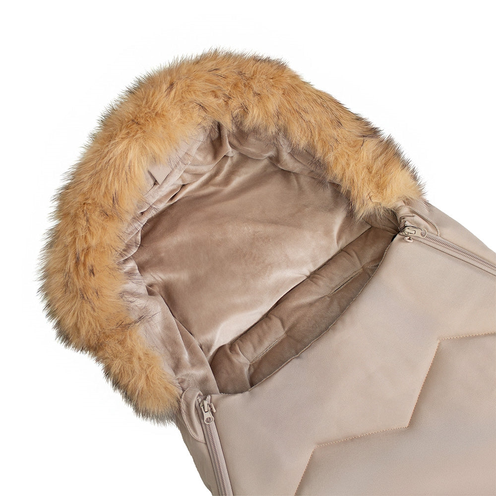 BabyTrold kørepose med pels, Beige