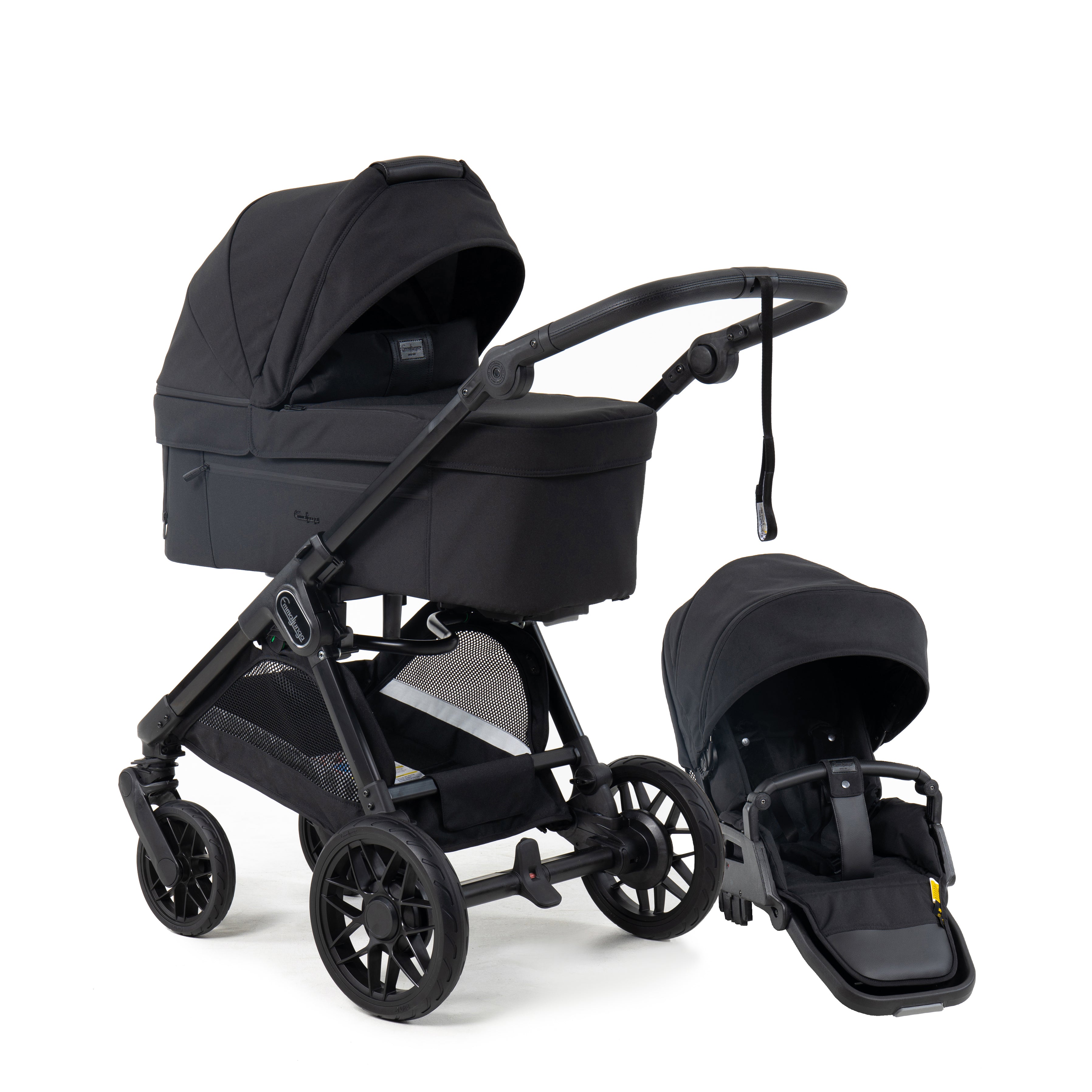 Emmaljunga SENTO FLAT+ Urban Black, 2027 model - Levering September 2026