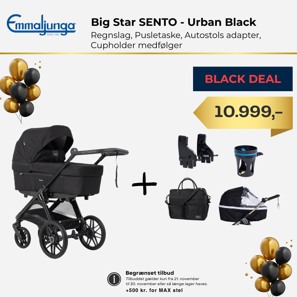 Emmaljunga Big Star Sento-  Urban Black SUPERDEAL