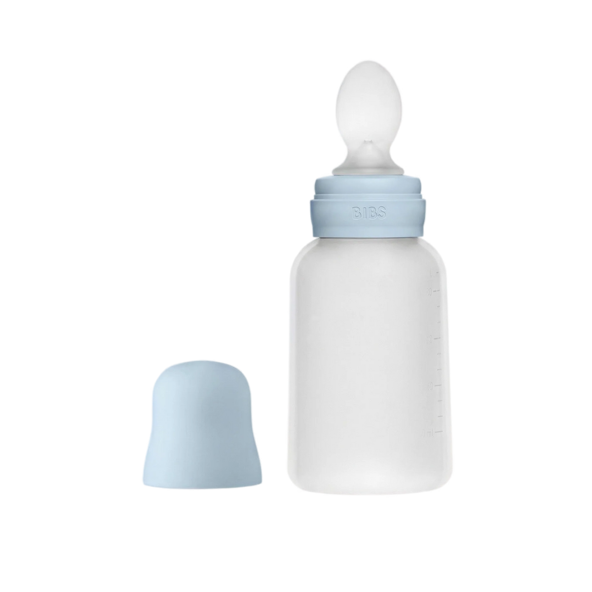 BIBS - Ske-fodringsflaske Squeeze - Baby Blue