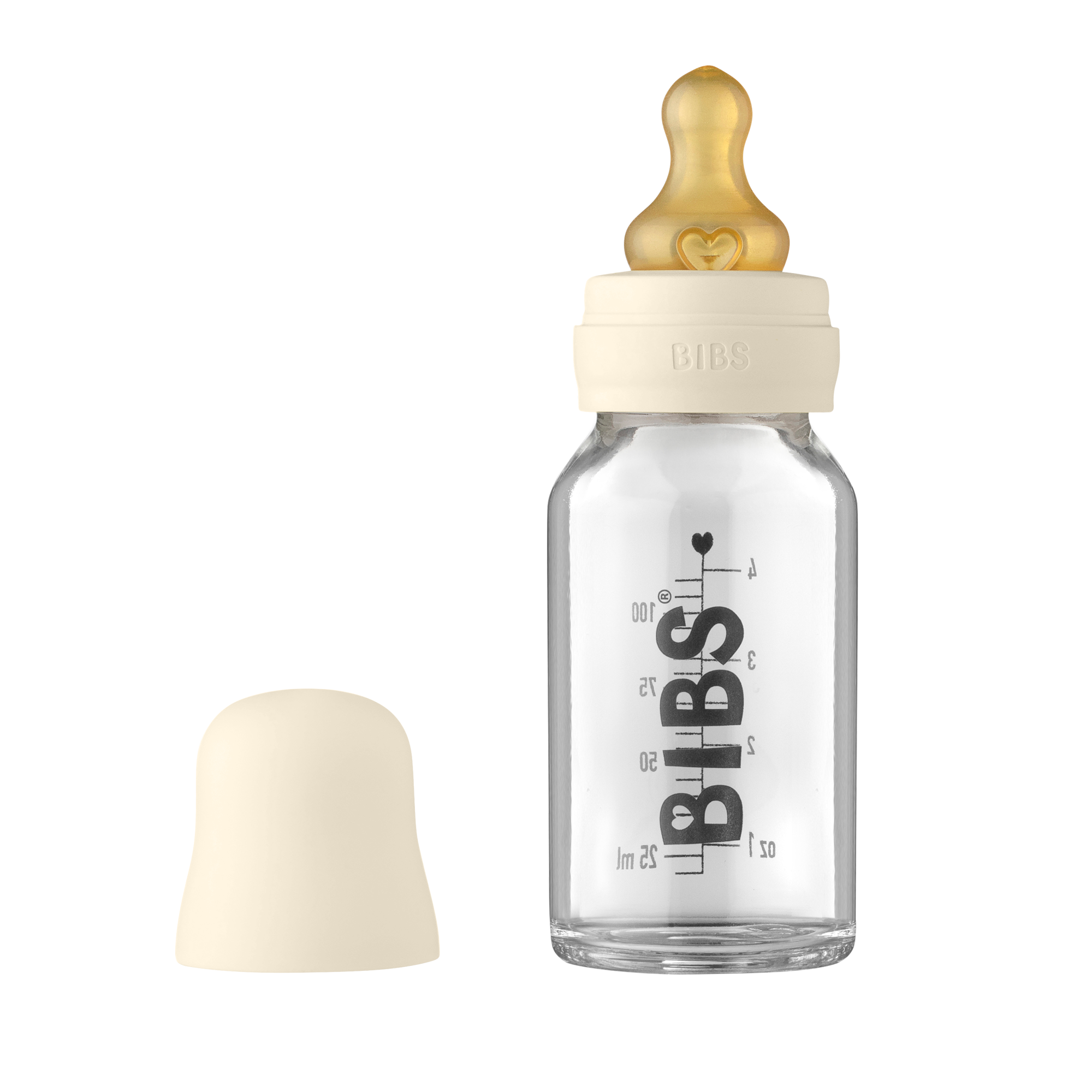 BIBS Sutteflaske komplet sæt, Iveroy 110 ml