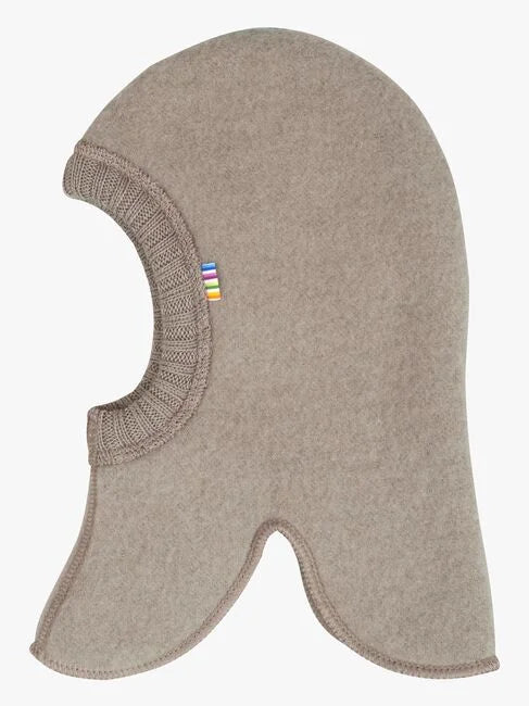 JOHA Elefanthue (Balaclava) Tyk Merino uld, Beige meleret