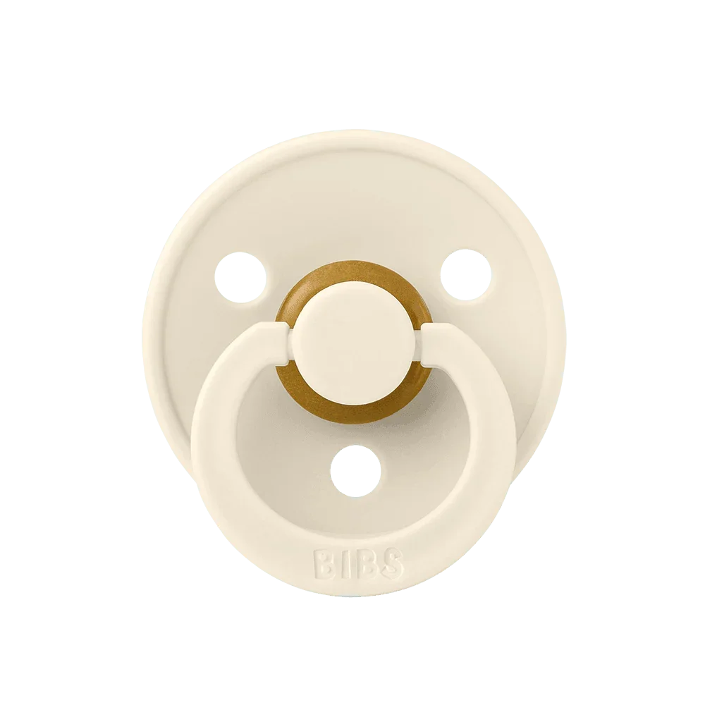 BIBS 2 pack natural rubber, Ivory / Blush