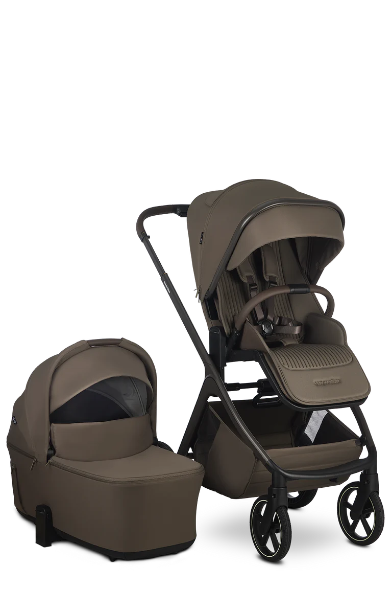 EasyWalker Zoey Go kombivogn incl liggedel og klapvognssæde, Chestnut Brown