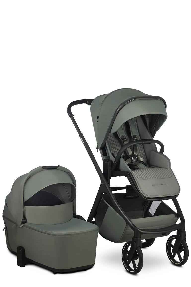 EasyWalker Zoey Go kombivogn incl liggedel og klapvognssæde, Mineral Green