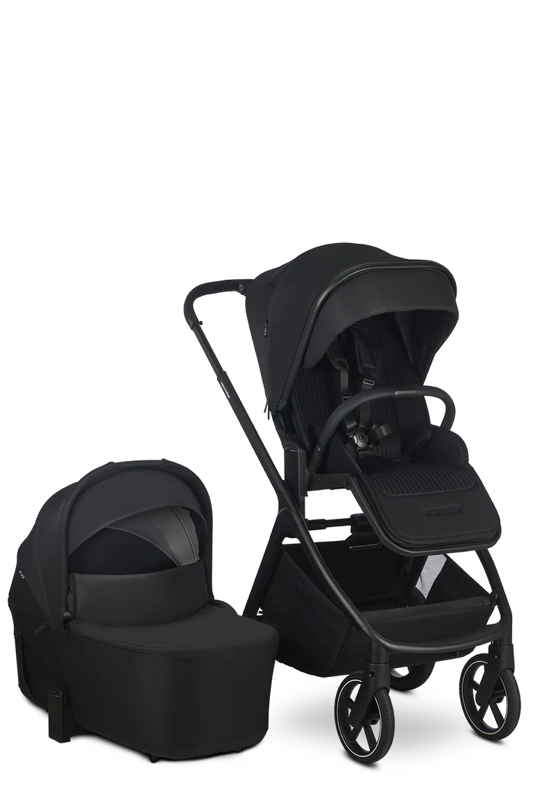 EasyWalker Zoey Go kombivogn incl liggedel og klapvognssæde, Pure Black