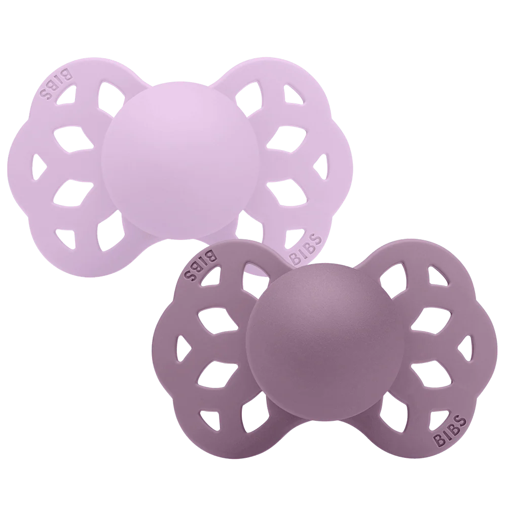 BIBS infinity 2 PACK i silikone, Violet Sky / Mauve