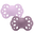 BIBS infinity 2 PACK i silikone, Violet Sky / Mauve