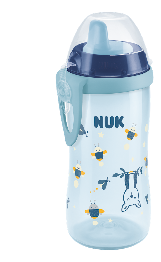 NUK Kiddy Cup, Glow in the Dark  300 ml, Blue