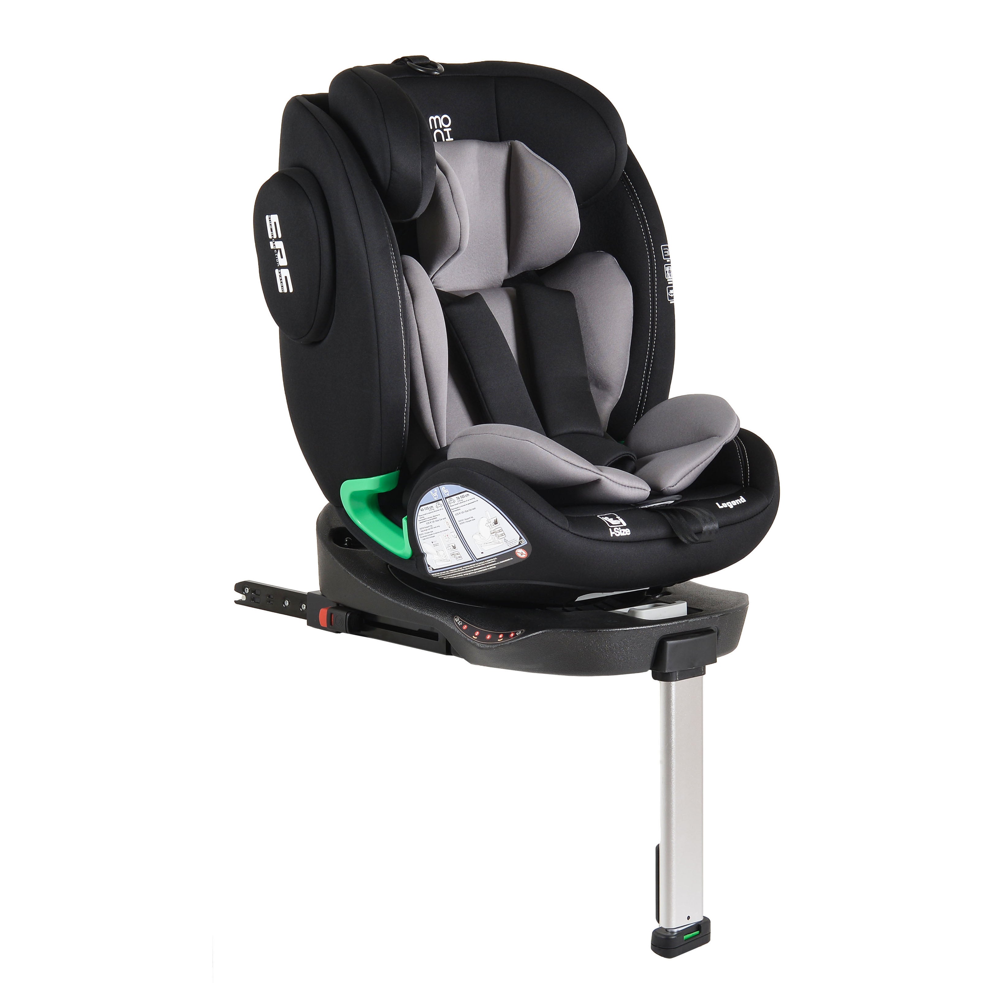 Ledgen baby autostol, 40-150 cm, sort og grå