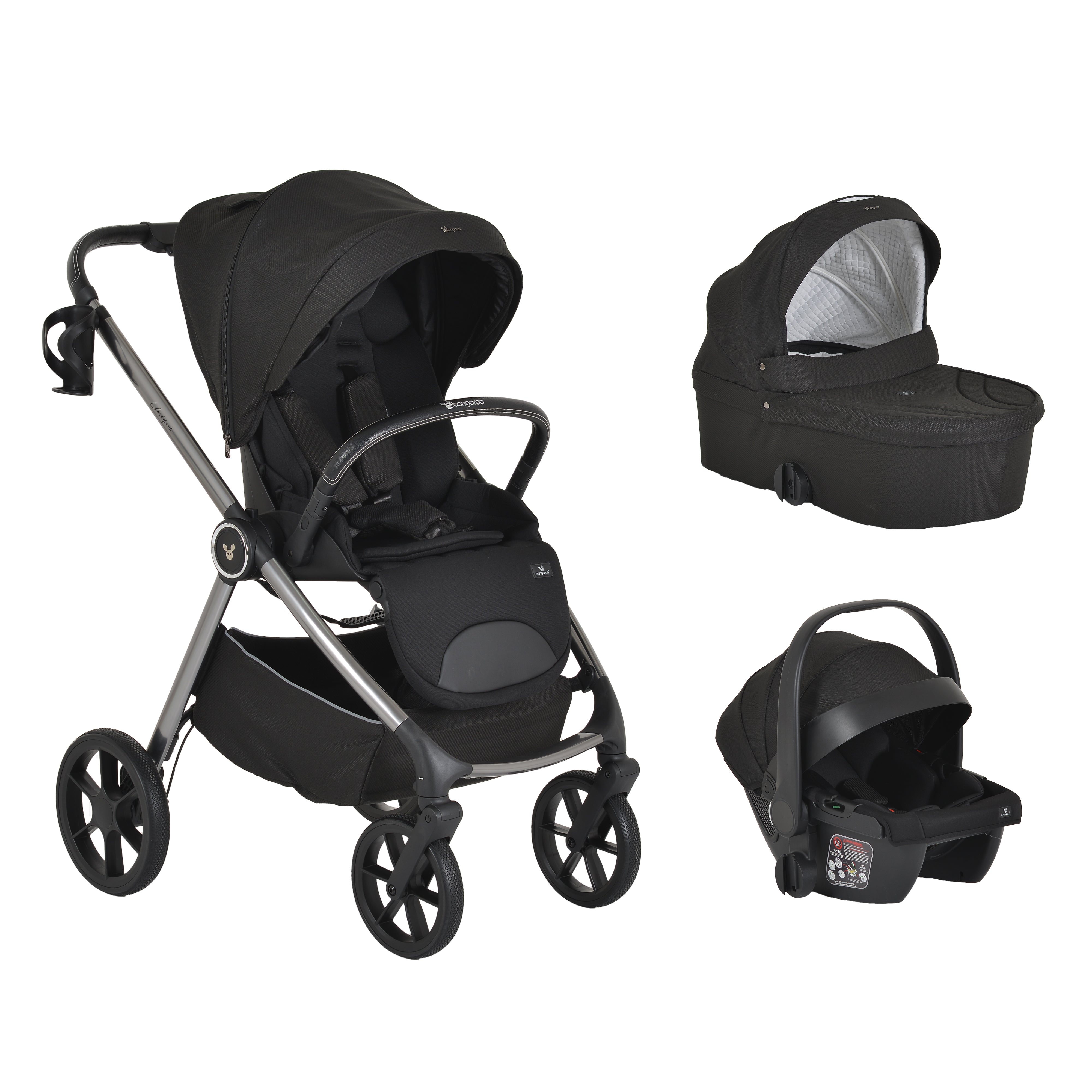 Cangaroo Unique Kombivogn incl autostol, Sort